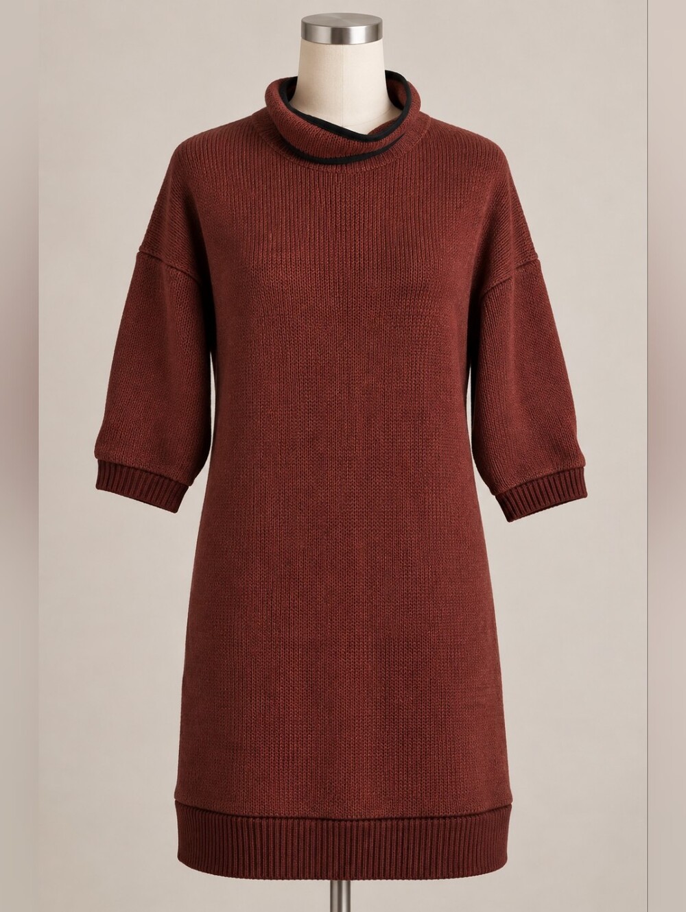 Melow by Mélissa Bolduc Rust Open Knit Sweater Size Small Made in Canada